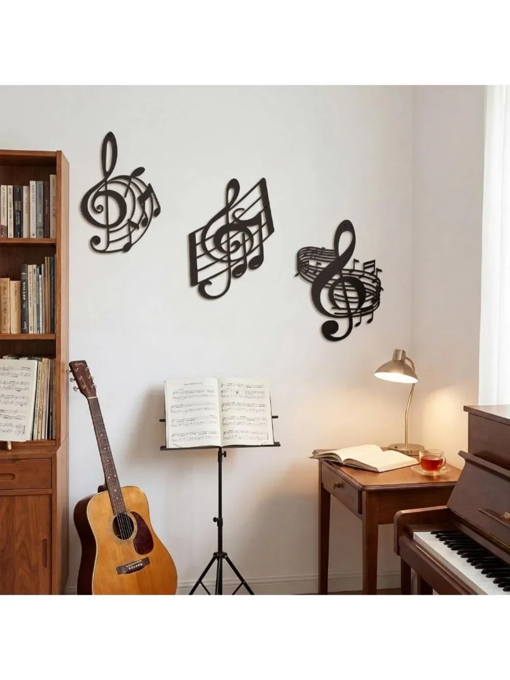 3 Pcs Metal Musical Note Wall Art Decor - Perfect Gift for Music Lovers & Home